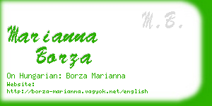 marianna borza business card